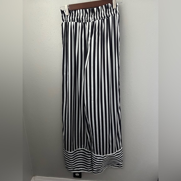 New Diarrablu Leer Ben Palazzo Pants - Lines Black Size Small - Picture 6 of 10